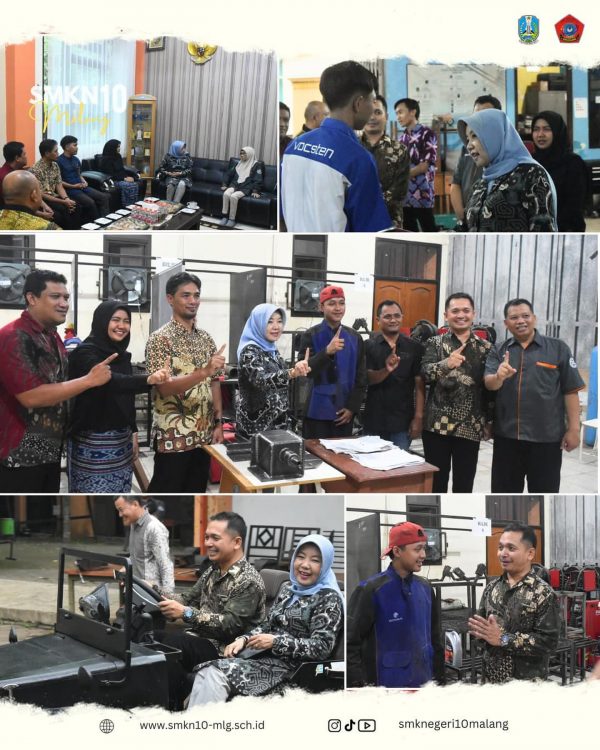 Kunjungan Kacabdin Kota Malang persiapan LKS Provinsi